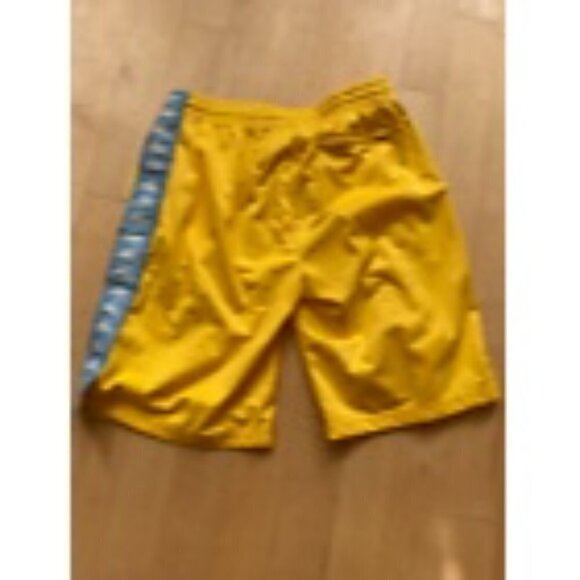 Kappa "222 Banda" yellow blue stripe stretch shorts men's sz Xlarge - Picture 7 of 8